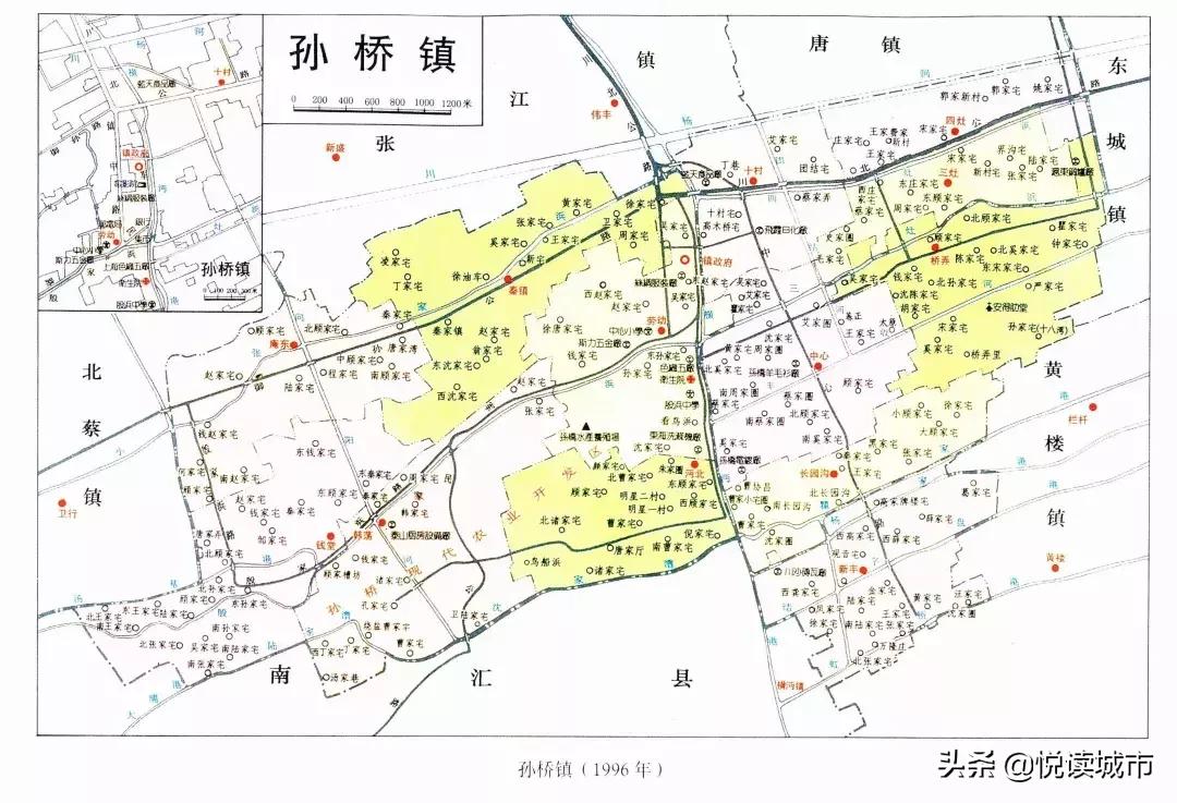 在饱览地图之美回顾孙桥集镇和孙小桥乡、孙桥建制镇的历史