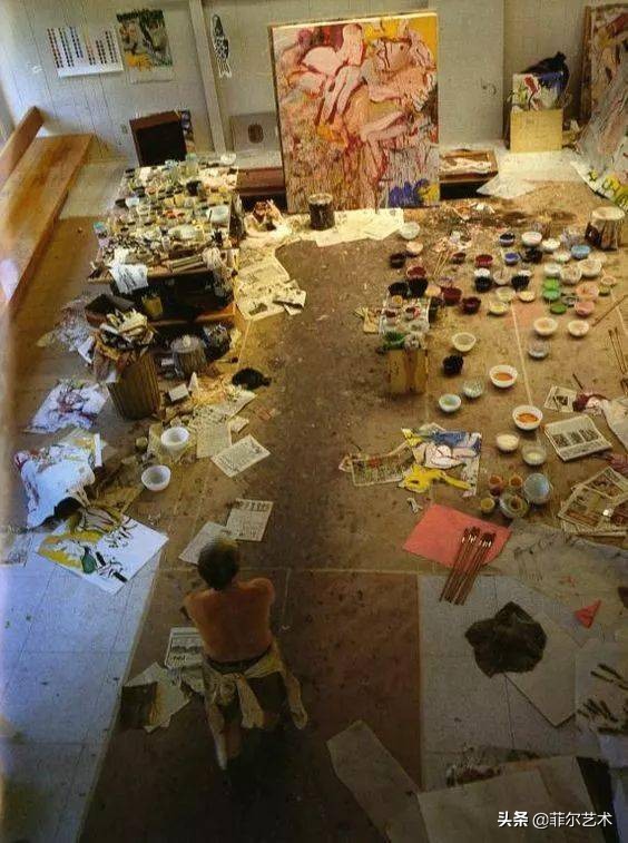 丹麦画家蒙森德风景油画作品欣赏,荷兰画家德库宁的油画作品无题