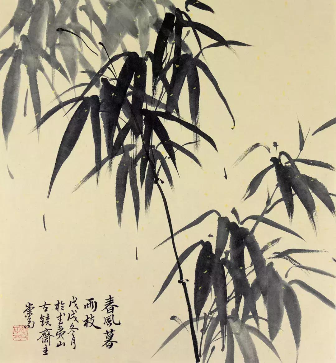 梅兰竹菊国画中的山石画法,梅兰竹菊国画写意教学视频