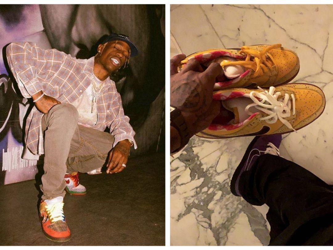 travisscott罕见上脚,travisscott紧张时刻