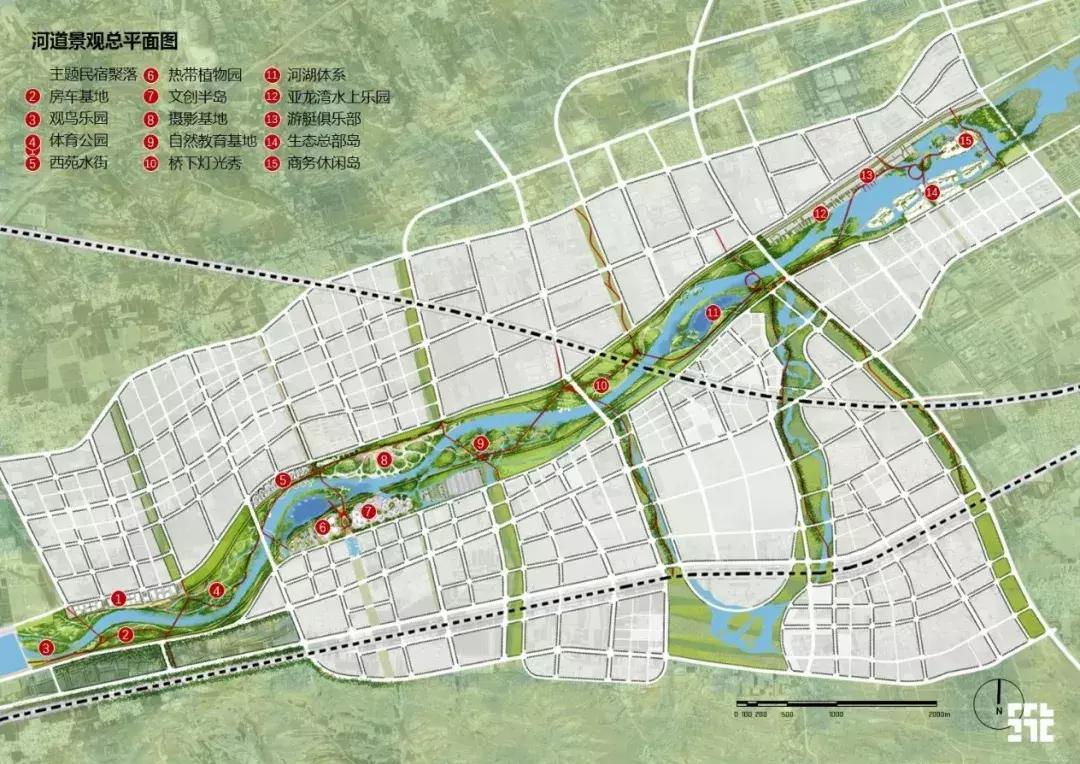 洛阳洛河西湖景观规划,洛阳甘泉河湿地公园规划图