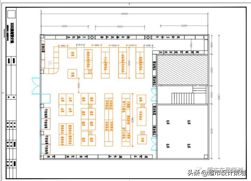 社区超市布局效果图,200平超市布局与商品陈列图
