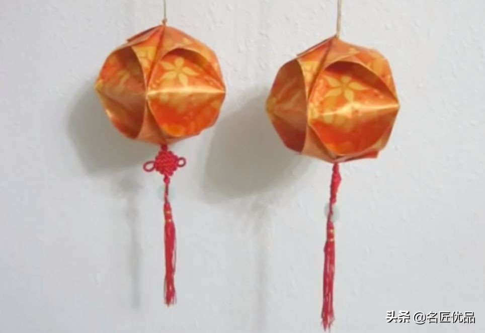 利用窗花做灯笼红包,元旦节剪的窗花灯笼