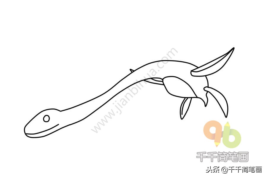 简笔画飞天恐龙带翅膀的恐龙,恐龙简笔画幼儿教学