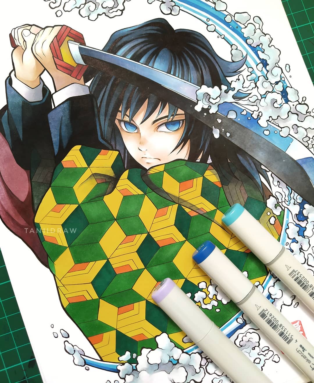 动漫60色马克笔画可爱动漫人物,touchmark马克笔手绘动漫