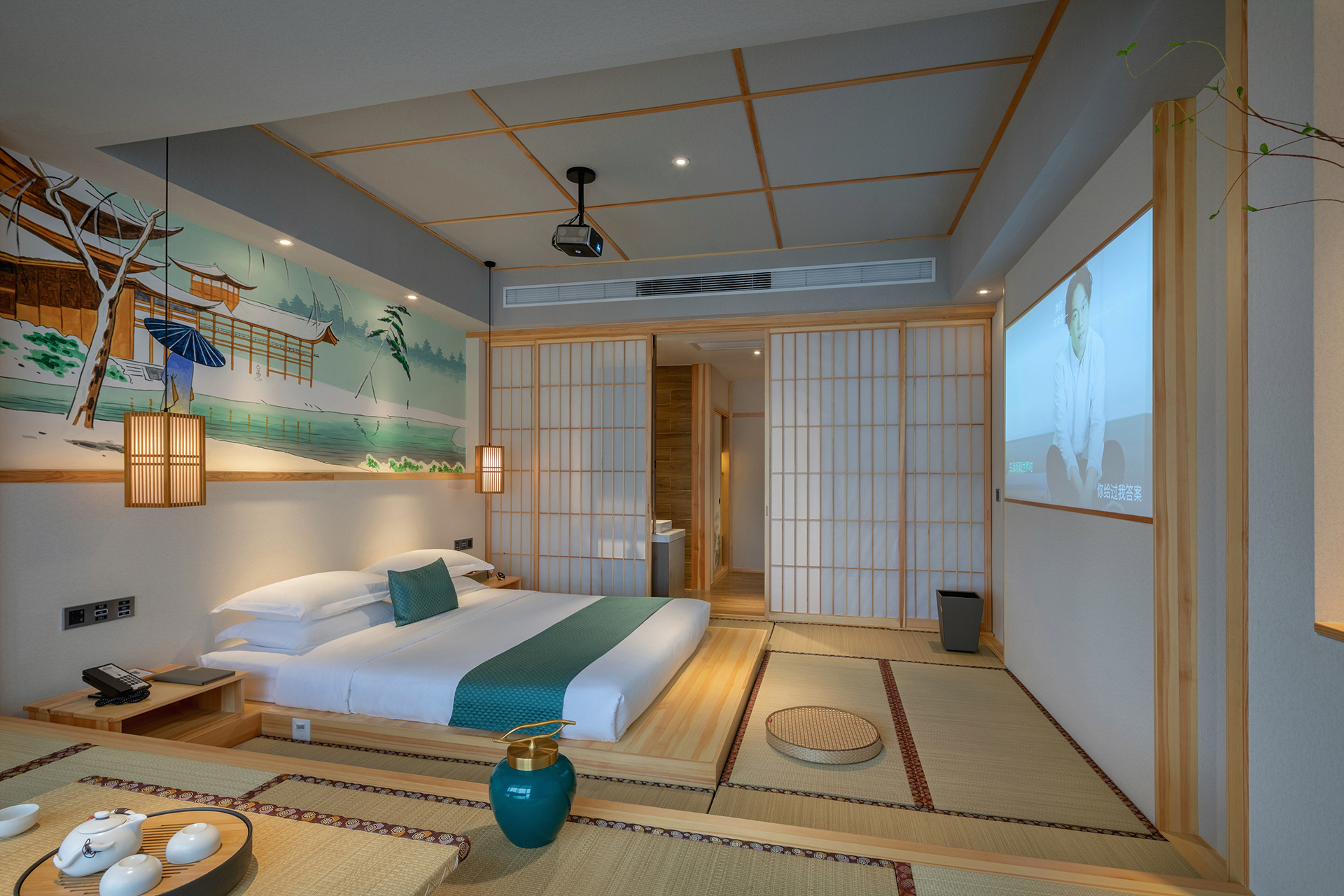 港式风格酒店设计,滨江区新中式风格装潢效果图