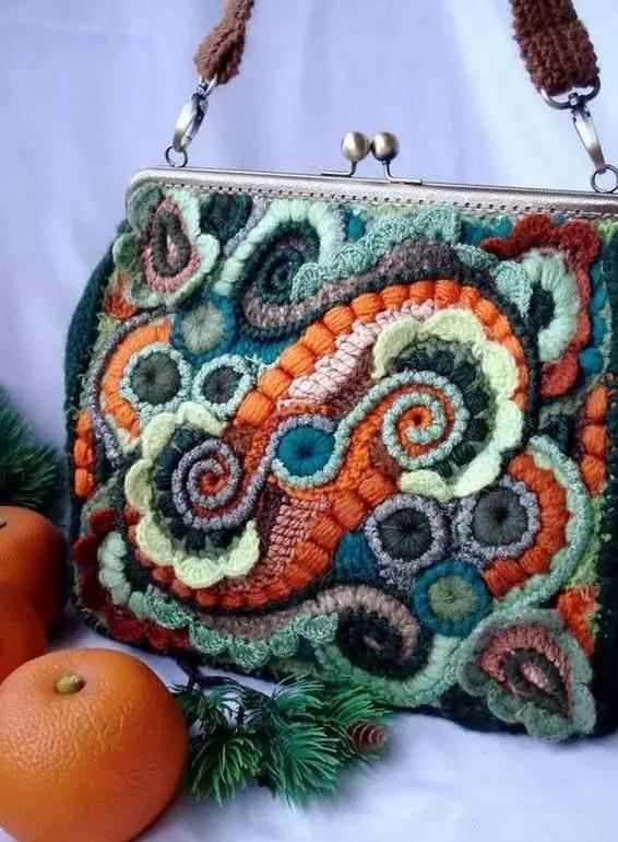31款超美的爱尔兰钩花包,绝对让你爱不释手,独特的美!附教程