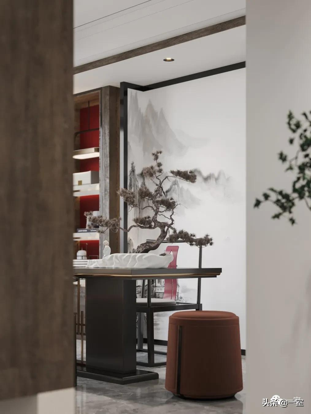 餐厅书房一体设计,书房客房一体设计