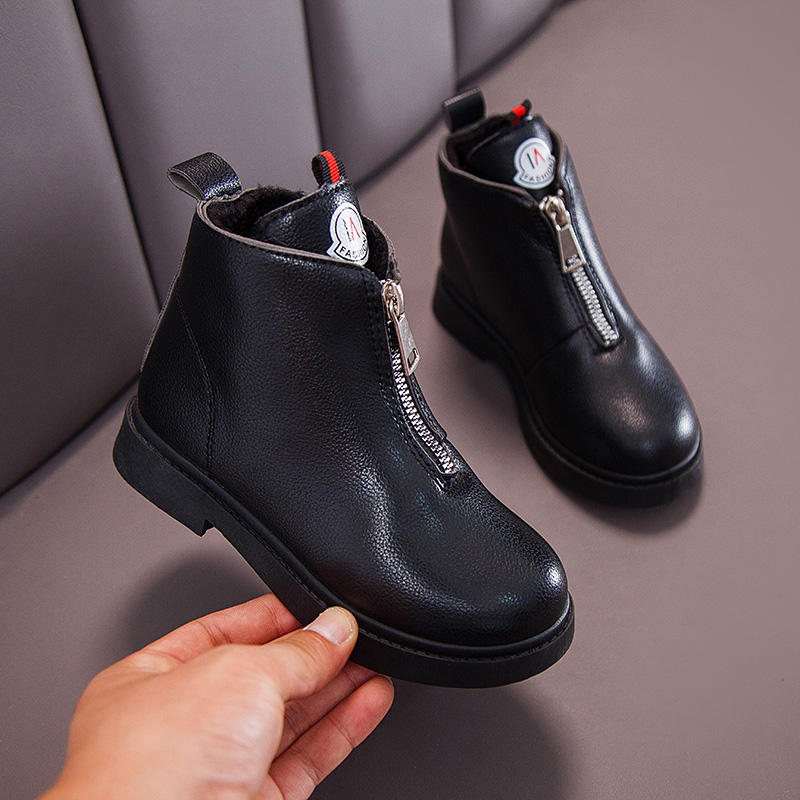 男童冬季马丁靴新款2022爆款,童鞋1-3岁冬季马丁靴白色