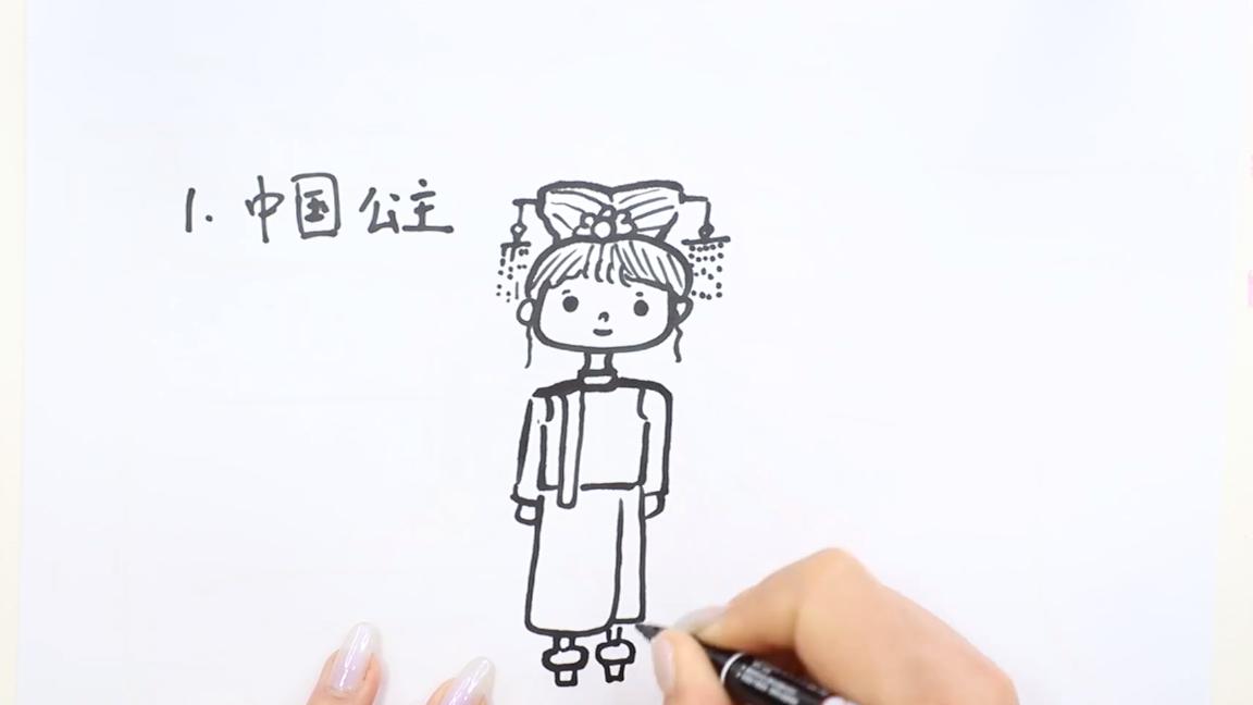 100个小公主画法,可爱卡通小公主画法叶罗丽