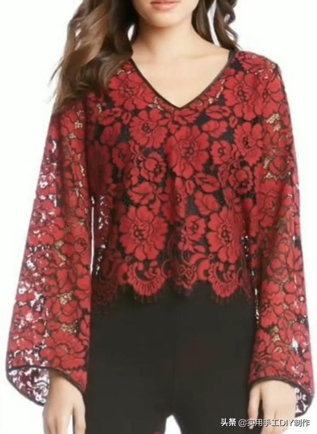 布艺裙子作品,手工蕾丝花边上衣