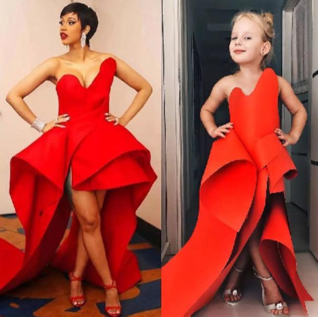 走红网络的妈妈再出奇招，用这些东西为娃做礼服，网友：心灵手巧