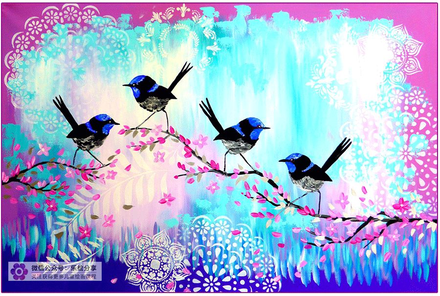 儿童油画作品简单水粉,儿童水溶性油画创意画作品