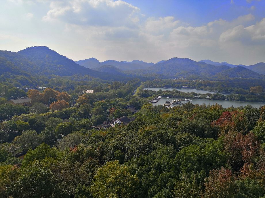 雷峰塔和净慈寺的风景,西湖美景雷峰塔一游