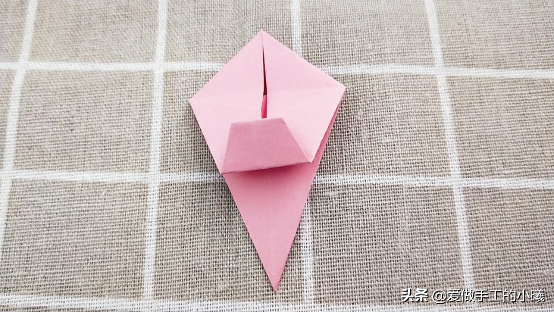 纸折樱花简单,立体五瓣樱花折纸