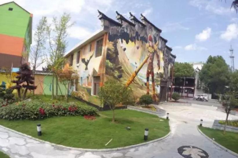 最简单的3d画墙绘,比较有艺术气息的墙绘