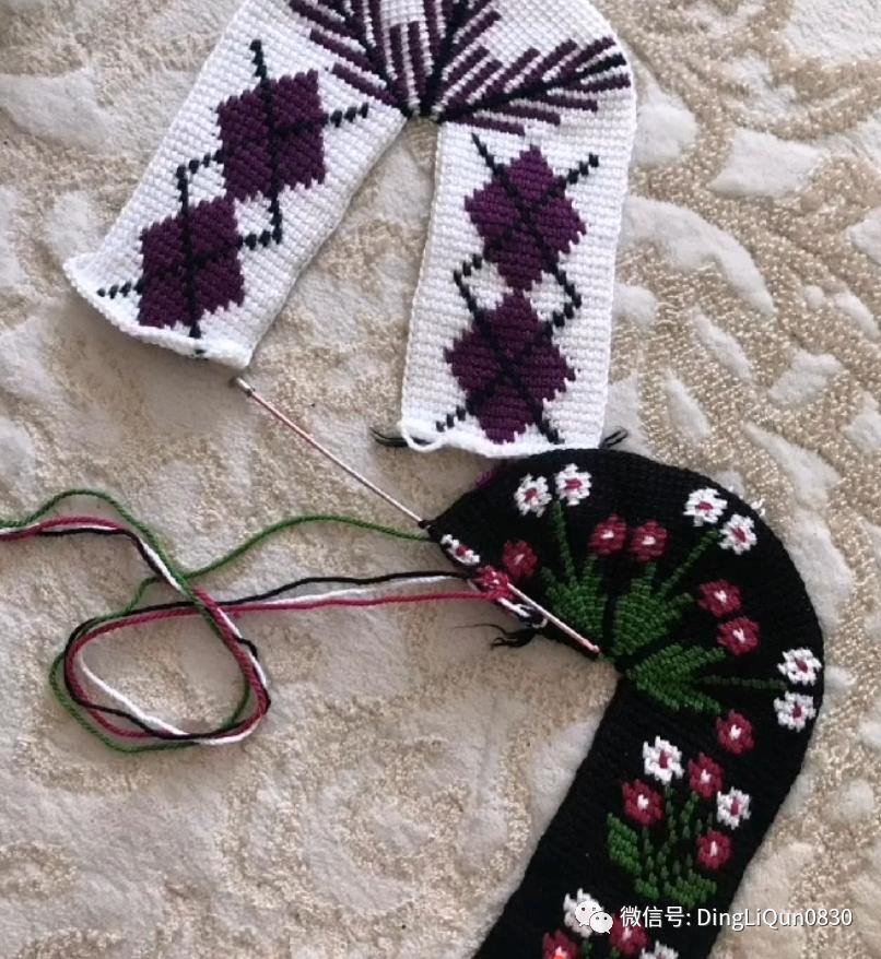 波西米亚风手工编织鞋子,针织作品50款