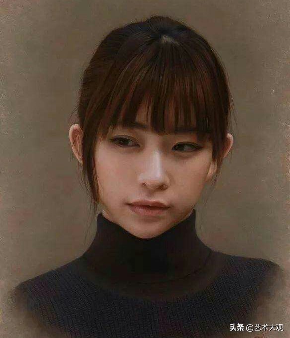 日本当代油画著名画家,日本写实大师作品