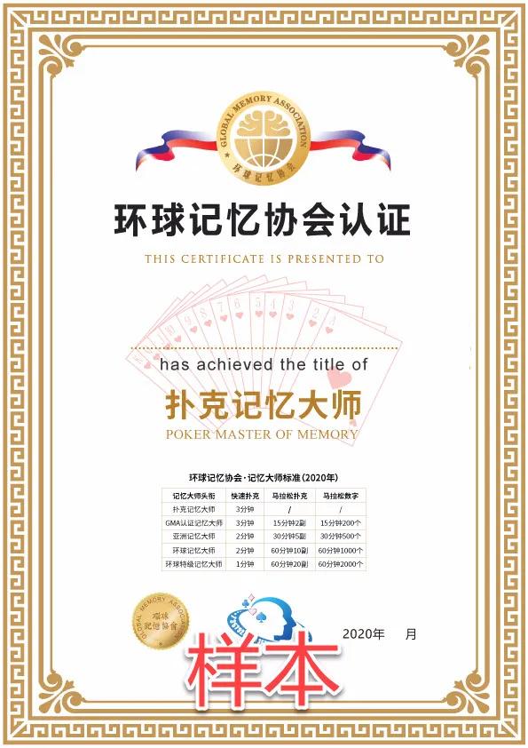 世界记忆力大师证书有什么用,全球认证记忆大师