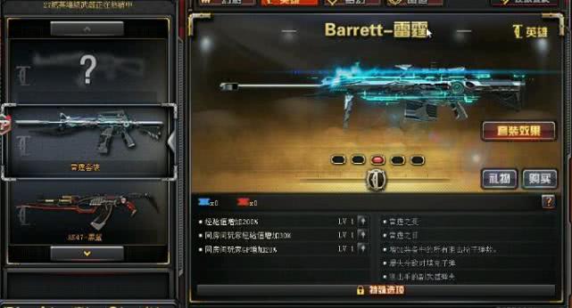 cf雷霆套装有什么功能,cf武器雷霆套装cg