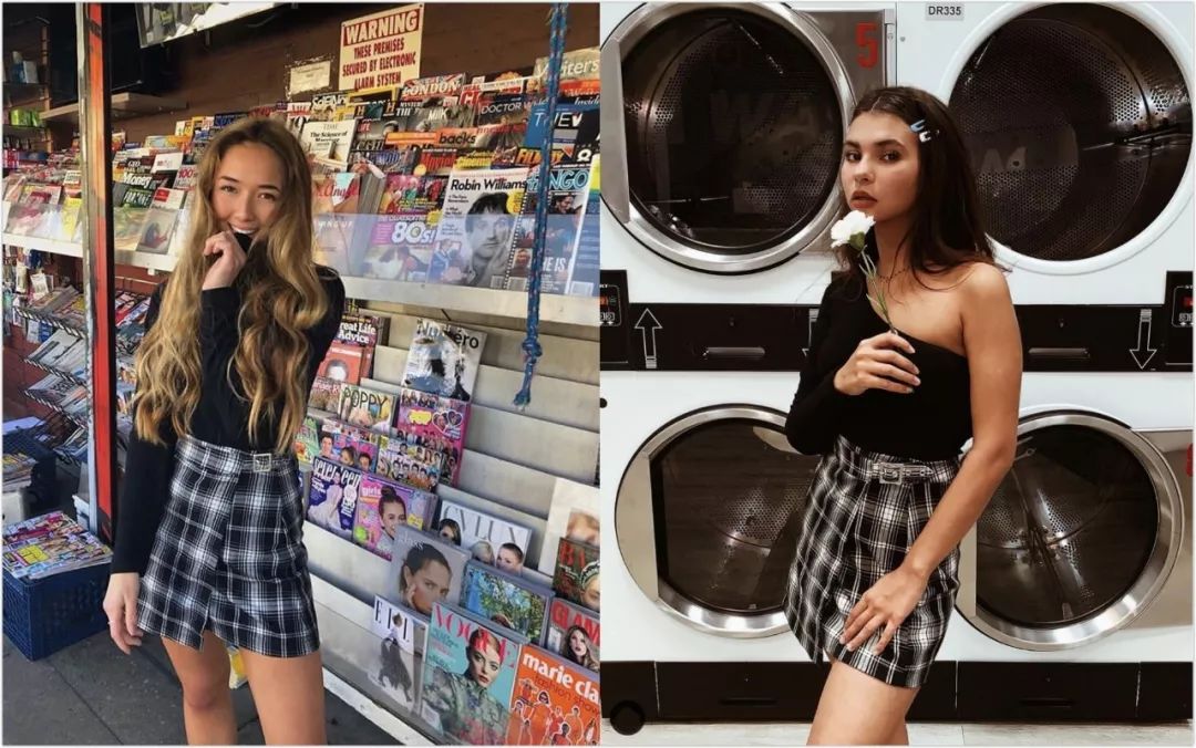 欧阳娜娜沉迷校服,欧阳娜娜优衣库水桶包