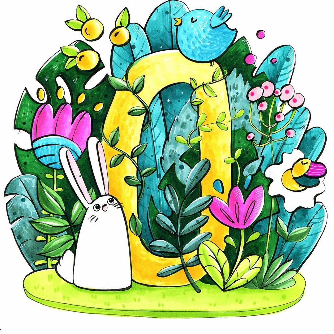 少儿美术马克笔素材：数字主题插画作品素材大全，高清10张图