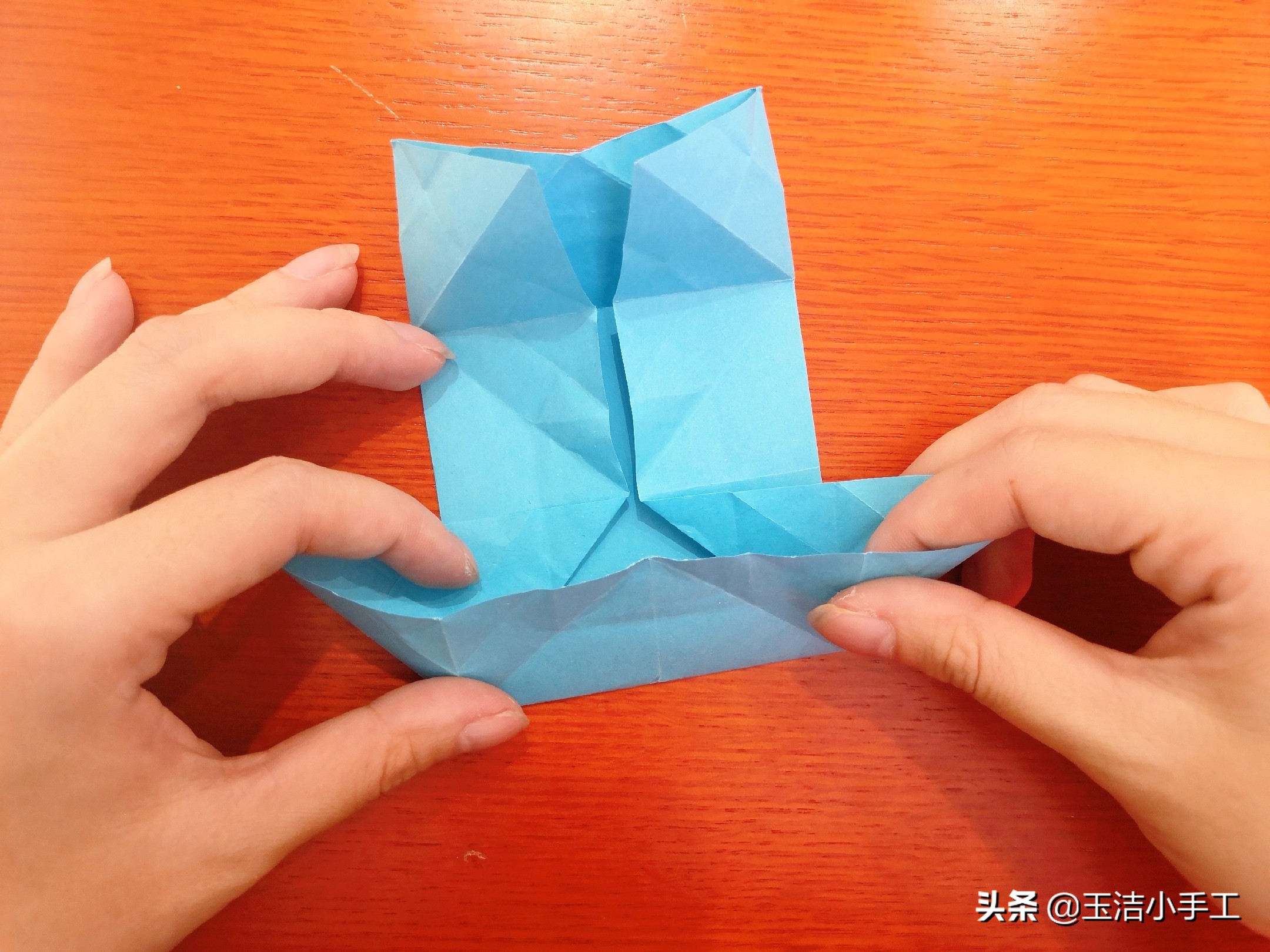 花篮纸折法超级无敌慢动作,花篮怎么折只用正方形的纸