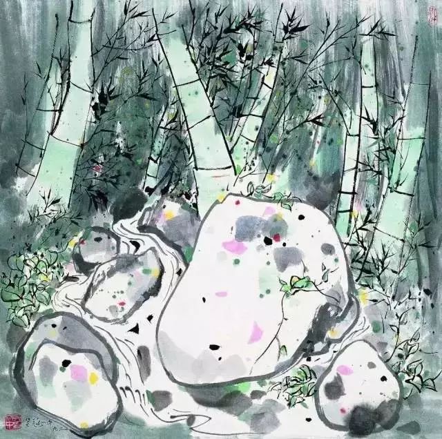 吴冠中竹子图,吴冠中画的竹子
