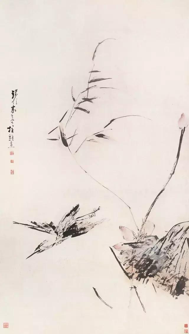 这组花鸟画作品着实让人眼前一亮,这水墨花鸟画太养眼了