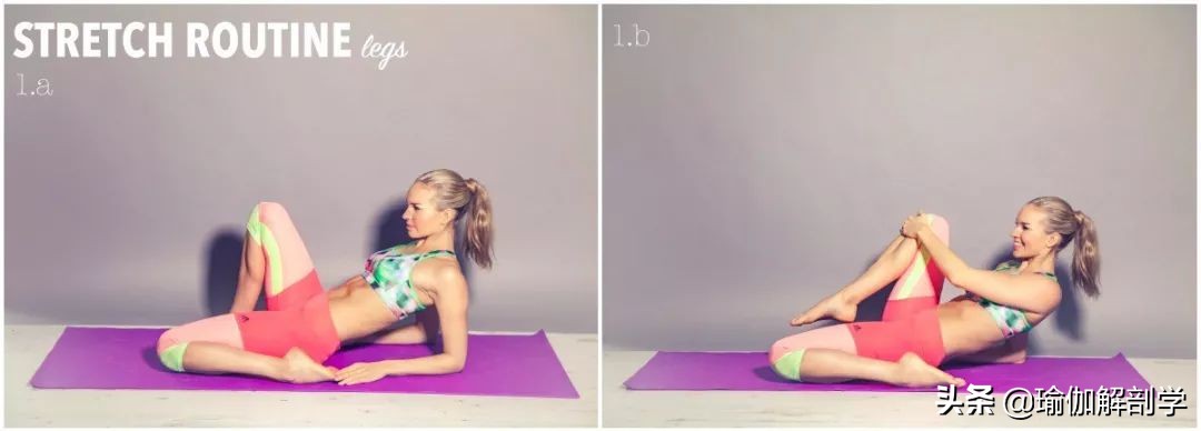 床上瘦腿动作拉伸,跳绳后瘦腿拉伸动作