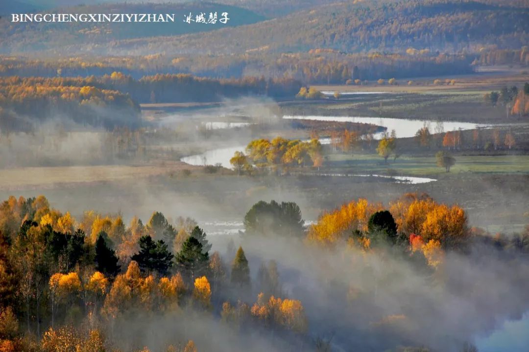 深秋的大兴安岭色彩斑斓,大兴安岭的秋天美景