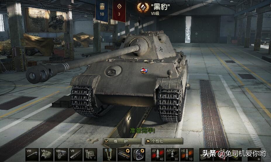 坦克世界闪击战黑豹2支援型中坦,坦克世界德系中坦黑豹逆天射速