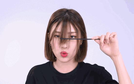 自己剪八字刘海教程学生简单,如何剪法式刘海教程学生