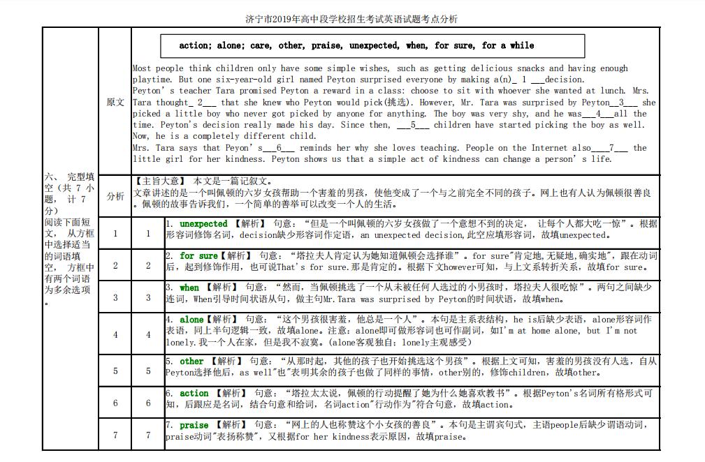 历年中考英语真题视频讲解,历年中考英语完形填空真题及答案