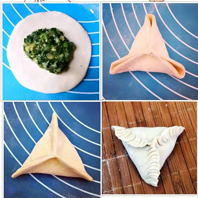 韭菜鸡蛋饺子花样包法图片,饺子多种花样包法图解