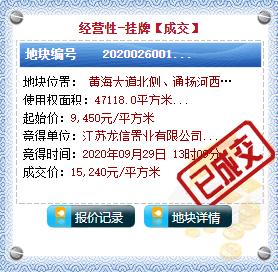 击破天花板！楼面价双双破7600元/㎡，今天龙信首入海安直接爆场