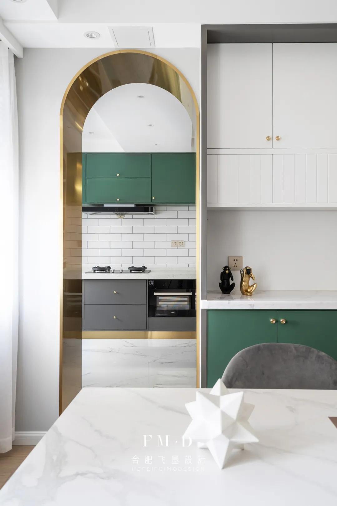 门洞不装门，这个细节要做到位：包一圈门套保护墙面，效果好看