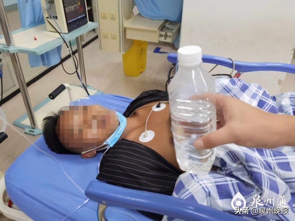 天热口渴,男子误将石油醚当水喝