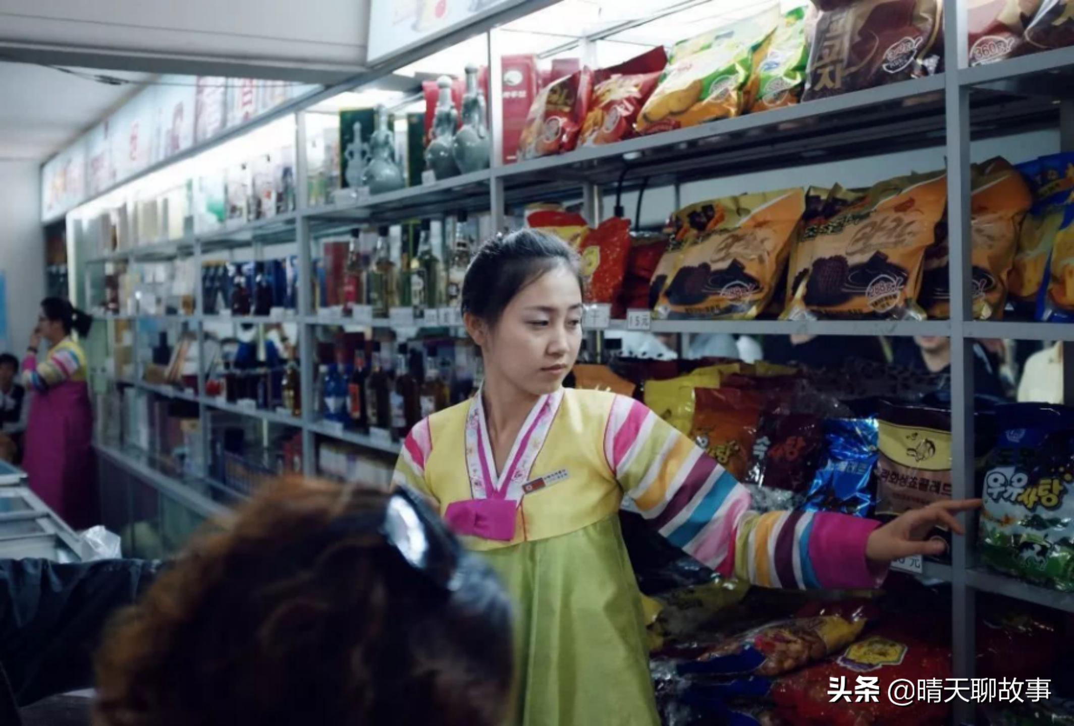 朝鲜街头的中国游客,朝鲜街头摊贩