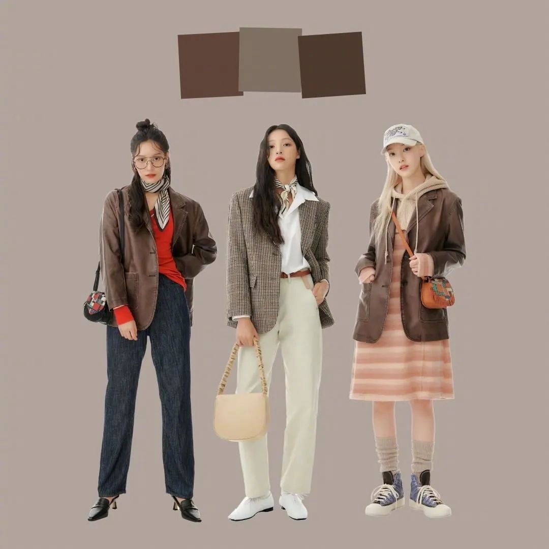 太喜欢秋天了高级色系穿搭,秋冬季最火色系穿搭