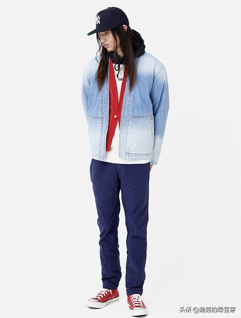 kith2023的夏季风格,kith迷彩拉链连帽外套