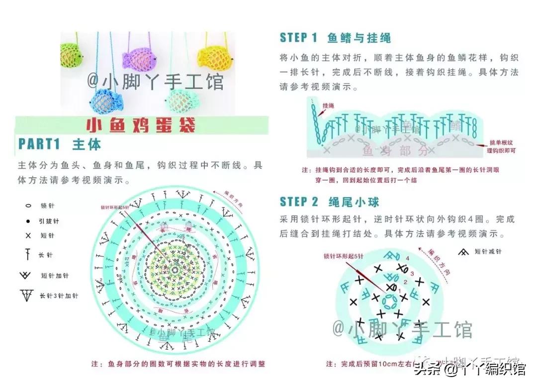 丫丫编织馆钩帽子视频,丫丫鸡蛋兜编织教程