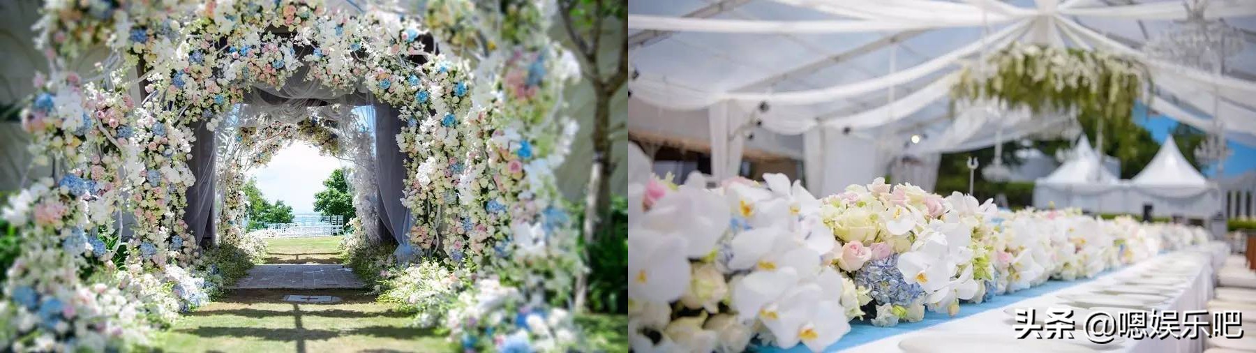 明星婚礼现场布置,张馨予婚礼现场金碧辉煌