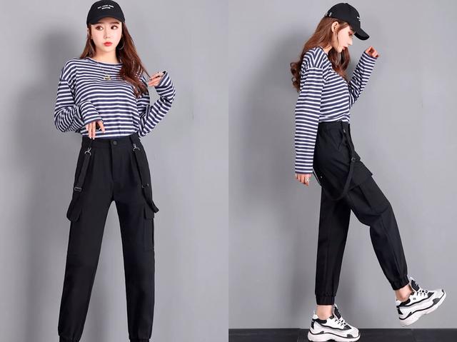 哈伦裤阔腿裤怎么搭配上衣,宽松阔腿裤哈伦裤搭配