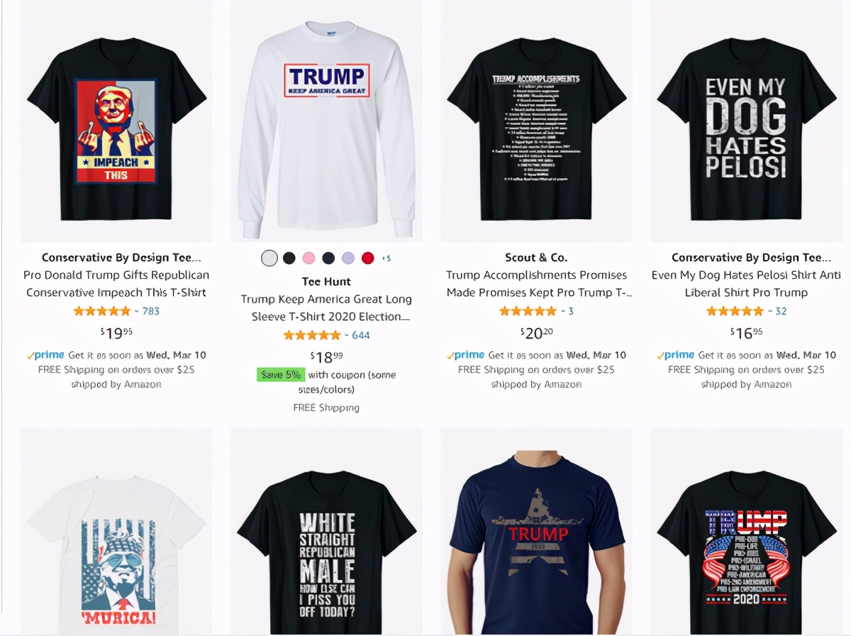 特朗普爆款t恤哪里有卖,特朗普t恤