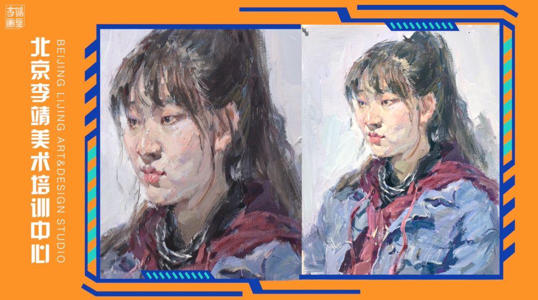 北京李靖画室美术培训班,李靖画室半身像