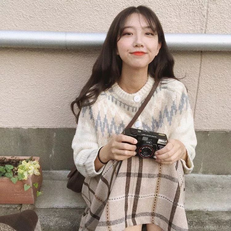 韩国冬季穿搭街拍模特,韩国ins网模穿搭