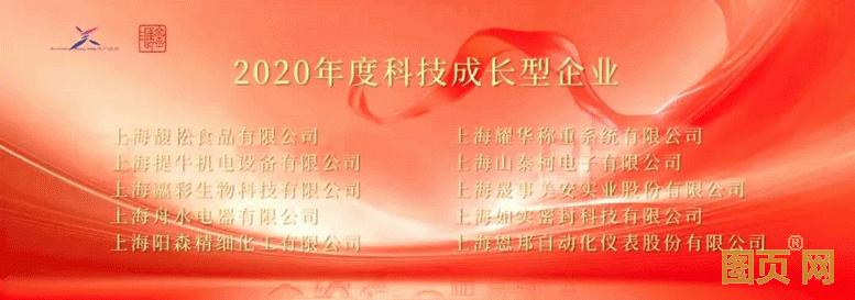 上海恩邦荣获“2020年科技成长型企业”称号