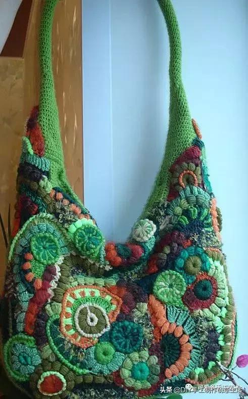 厉害了，极美爱尔兰钩花包包，看了这个才是真服气