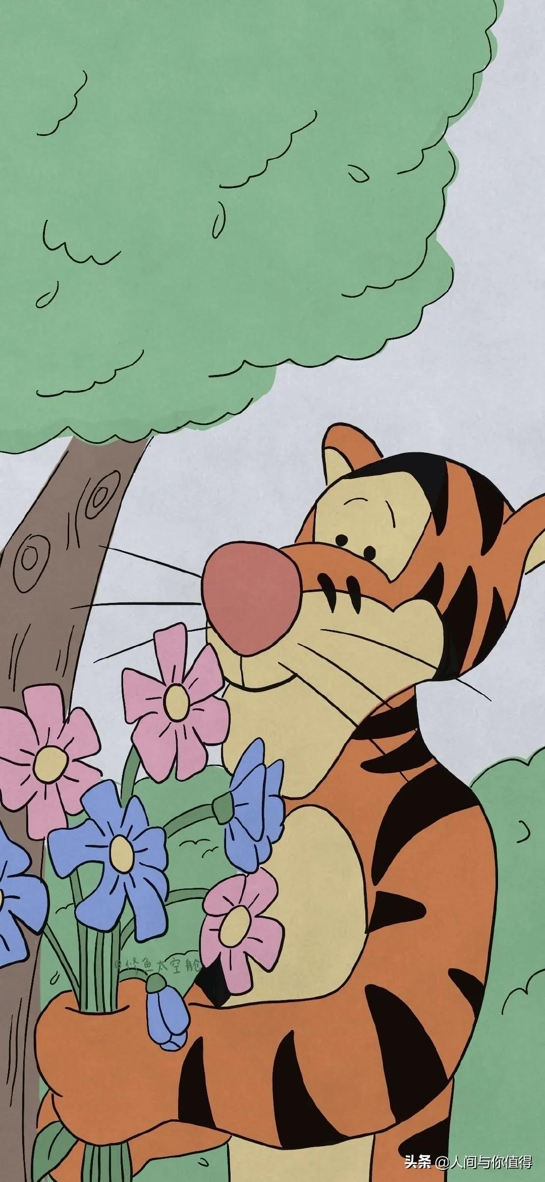 小熊维尼系列壁纸，好看又复古，太喜欢这种风格了